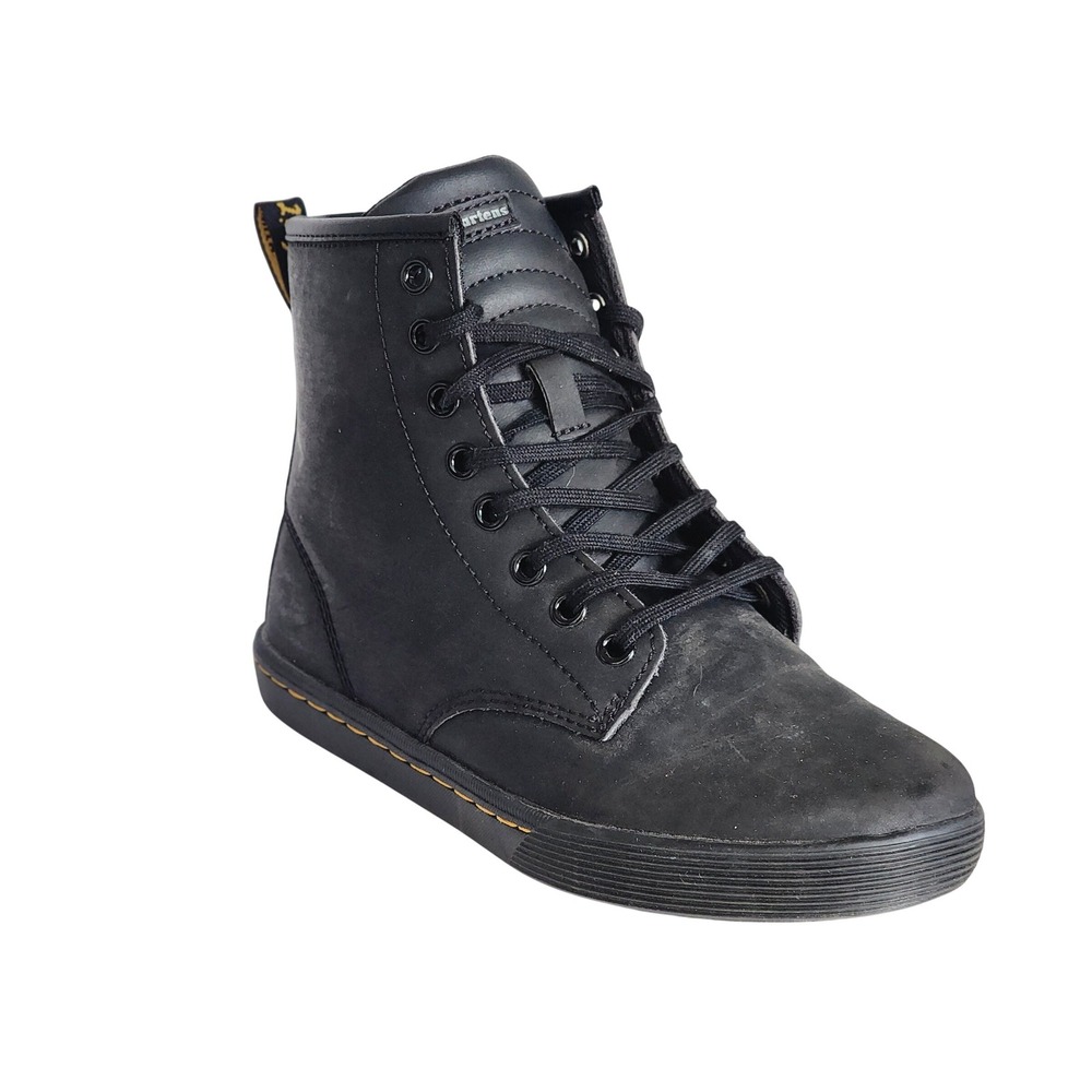 Dr. Martens Sheridan Black Matte Leather High Top Sneaker Boots Womens 6 AW004